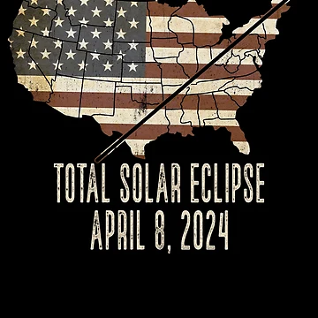 Imagen de la obra Total Solar Eclipse April 8 2024 Path Of Totality USA Map Gear de DynamicDesign