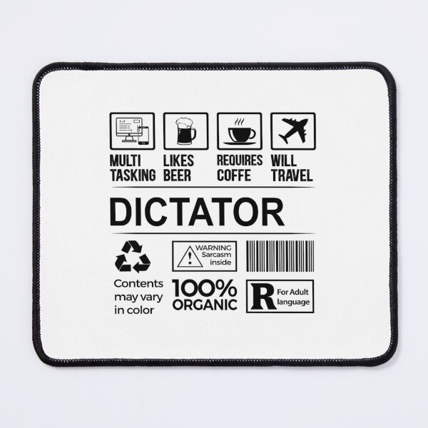 Item preview, dictator T Shirt, MultiTasking Certified Job Gift Item, Job Profession,Mens Womens Girls Dad, dictator Christmas Birthday Gift designed and sold by xlnv.