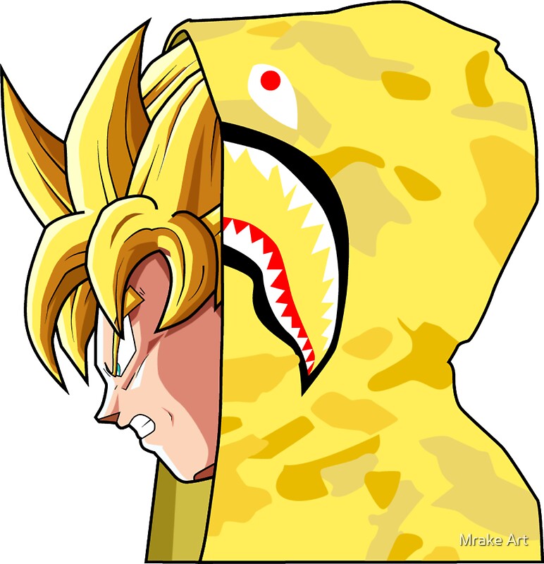 "Goku SS2 Bape" Stickers by Mrake Art | Redbubble