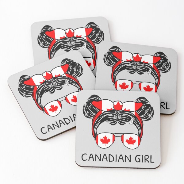 Item preview, Bandera de Canadá - Chica canadiense con bollos desordenados I designed and sold by Lemon Pepper.