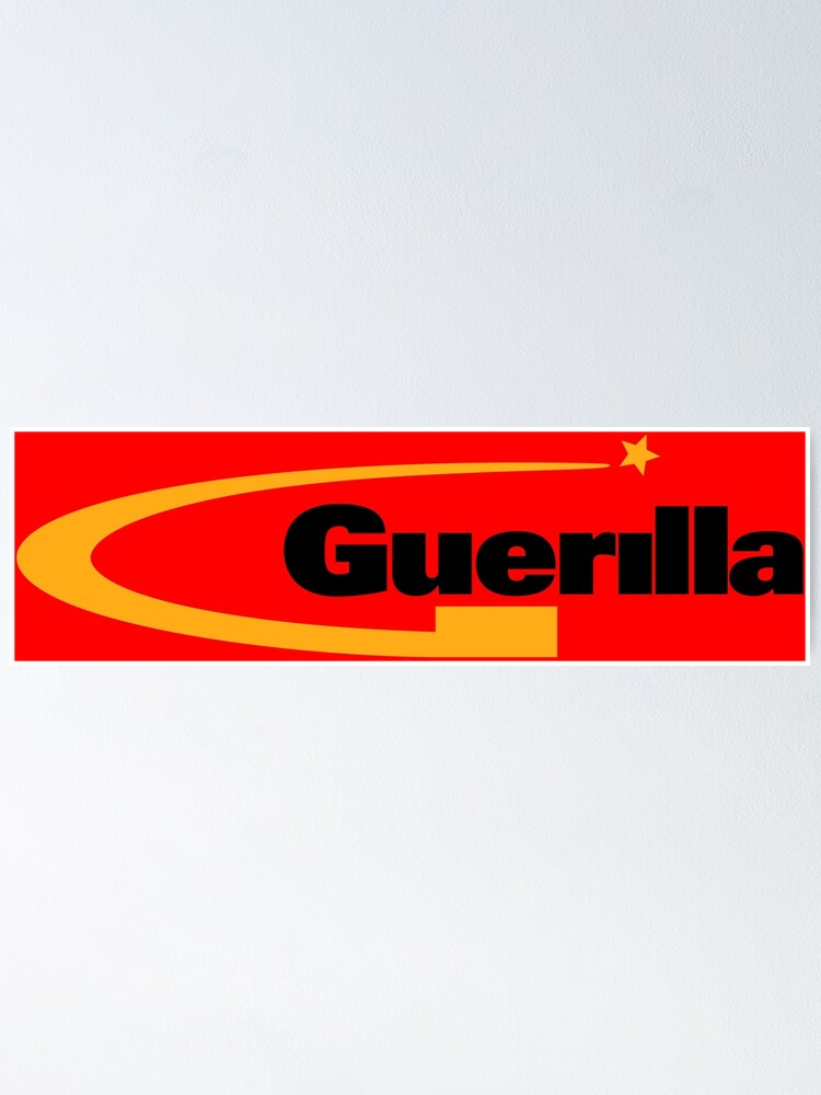 "Guerilla Logo (Black Text)" Poster for Sale by SubliminalCuts Redbubble