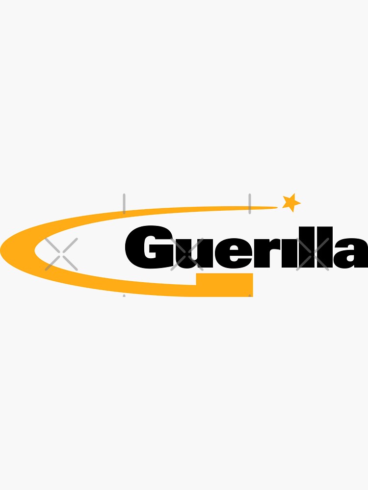 "Guerilla Logo (Black Text)" Sticker for Sale by SubliminalCuts