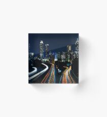 Bloque acrílico Atlanta City Skyline (Noche)