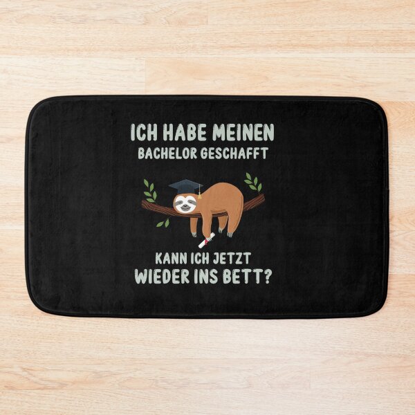Item preview, Bachelor Geschafft Wieder Ins Bett Student Geschenk Faultier designed and sold by Lenny Stahl.