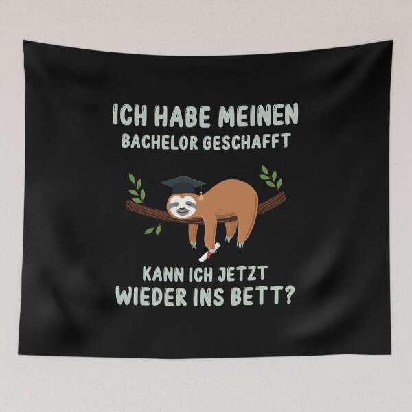 Artikelvorschau, Bachelor Geschafft Wieder Ins Bett Student Geschenk Faultier entworfen und verkauft von Lenny Stahl.
