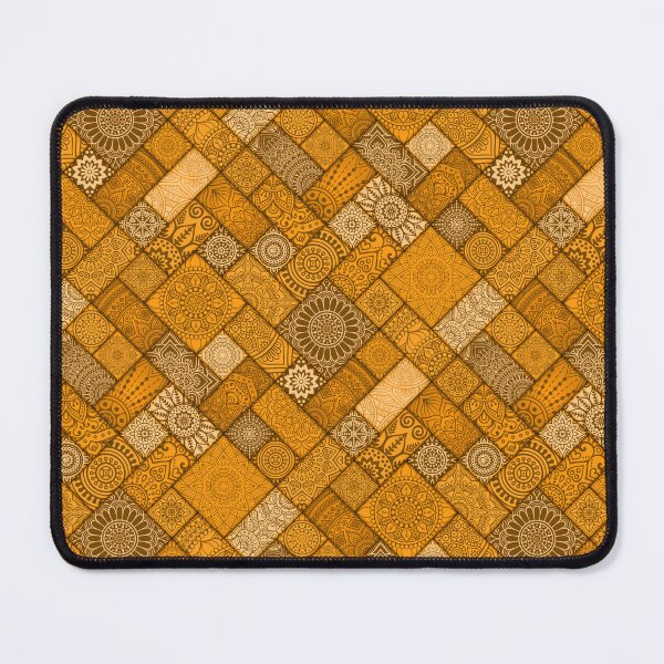 Item preview, Shades of Orange Indian Diagonal Floral Tiles pattern designed and sold by Art-by-Geoff.