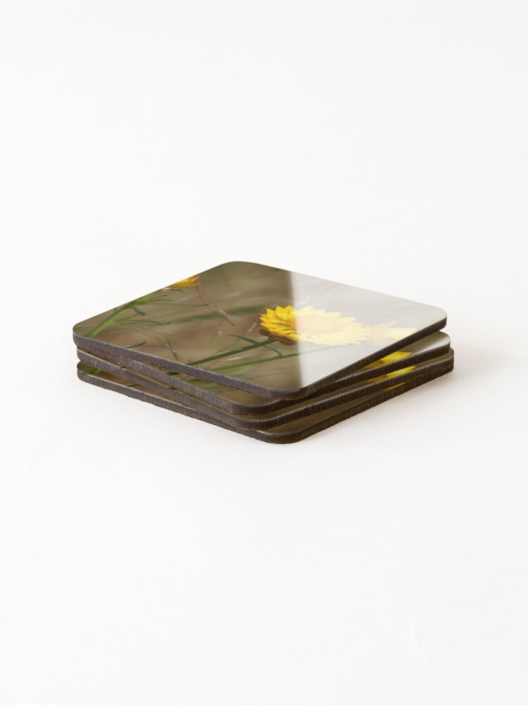 Alternate view of Yellow paper daisy Coasters (Set of 4)