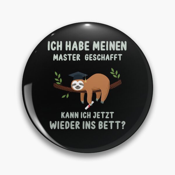 Artikelvorschau, Master Geschafft Wieder Ins Bett Student Geschenk Faultier entworfen und verkauft von Lenny Stahl.