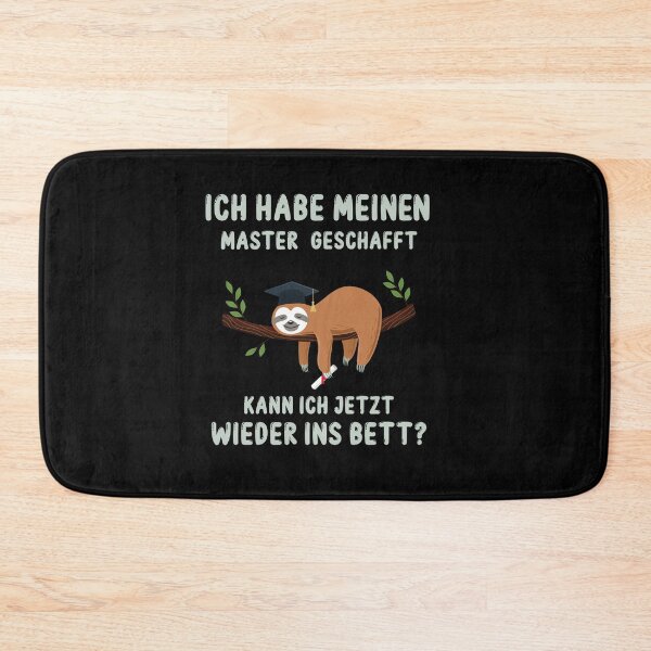 Item preview, Master Geschafft Wieder Ins Bett Student Geschenk Faultier designed and sold by Lenny Stahl.