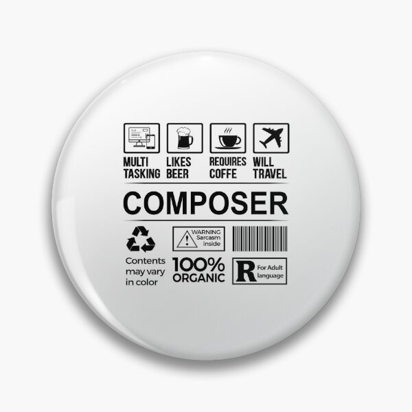 Item preview, composer T Shirt, MultiTasking Certified Job Gift Item, Job Profession,Mens Womens Girls Dad, composer Christmas Birthday Gift designed and sold by xlnv.