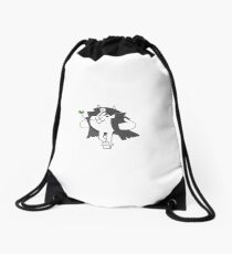 Angry Delinquent Cat Battle Cats Drawstring Bag