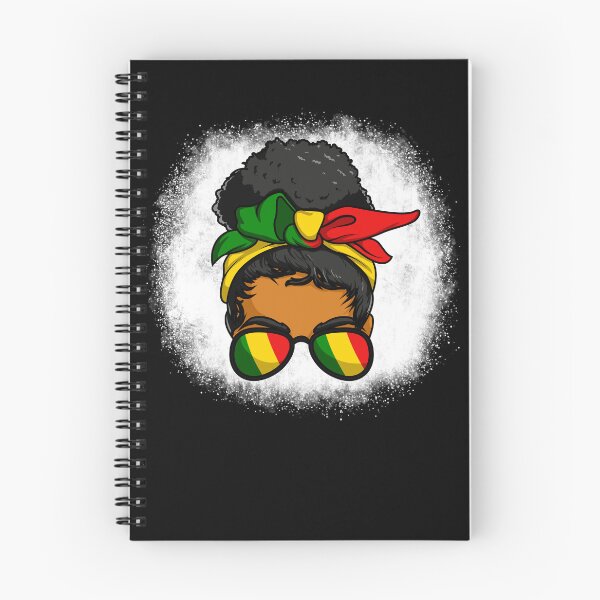 Aperçu de l'œuvre Juneteenth Messy Bun Black Woman Women's Juneteenth Gear créée et vendue par DynamicDesign.