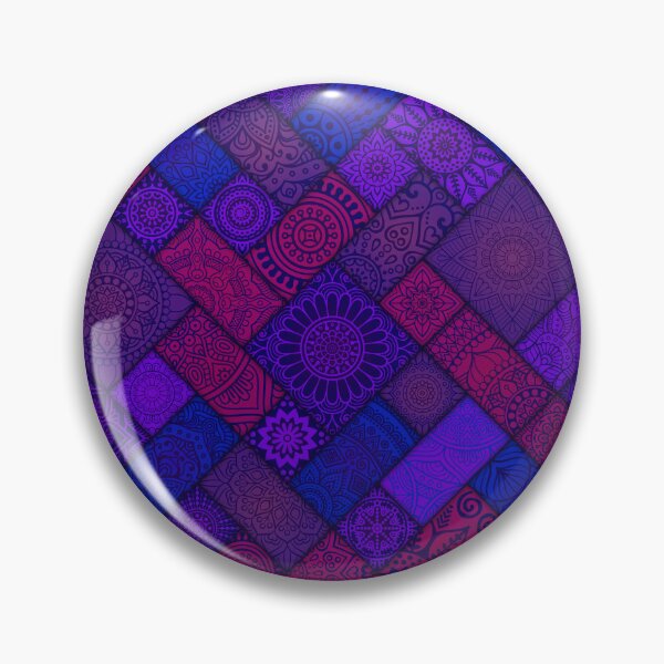 Item preview, Mixed Blue and Red Indian Diagonal Floral Tiles pattern designed and sold by Art-by-Geoff.