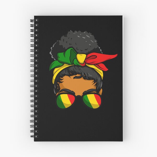 Aperçu de l'œuvre Juneteenth Messy Bun Black Woman Women's Juneteenth Gear créée et vendue par DynamicDesign.