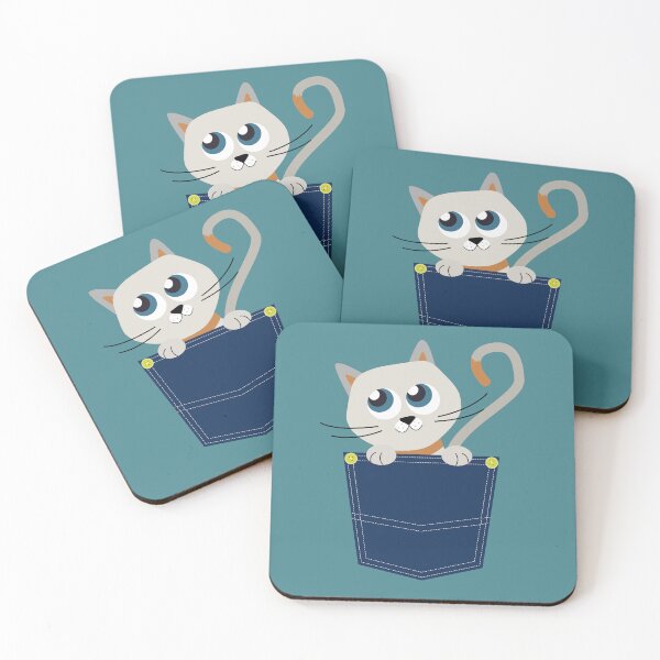 Item preview, Cat In A Pocket designed and sold by byebyesally.