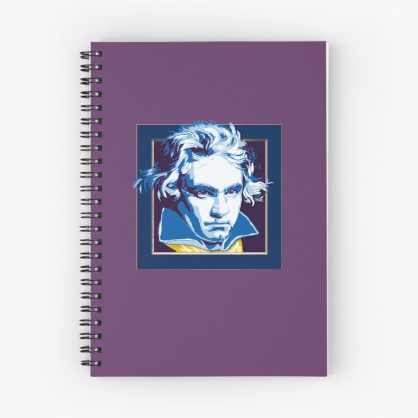 Item preview, Ludwig van Beethoven, framed portrait, with tie ©-edition. Blue Yellow / Pink Aubergine cf designed and sold by Brunhilde1001.