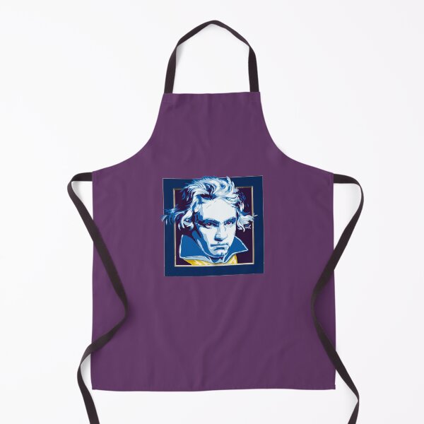 Item preview, Ludwig van Beethoven, framed portrait, with tie ©-edition. Blue Yellow / Pink Aubergine cf designed and sold by Brunhilde1001.