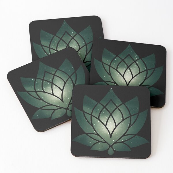 Item preview, Green nebula lotus flower zen state designed and sold by Kashear.