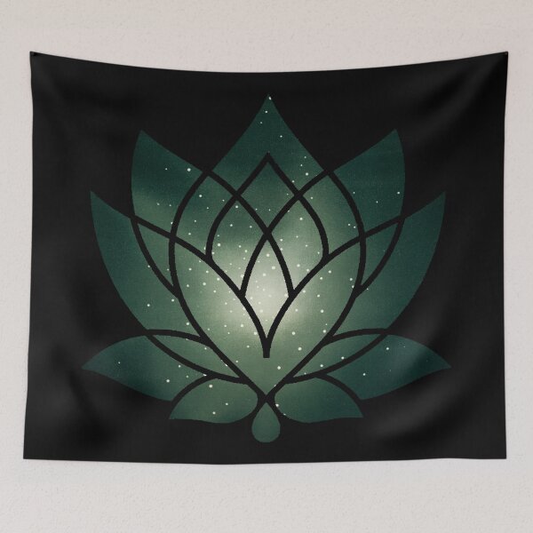 Item preview, Green nebula lotus flower zen state designed and sold by Kashear.