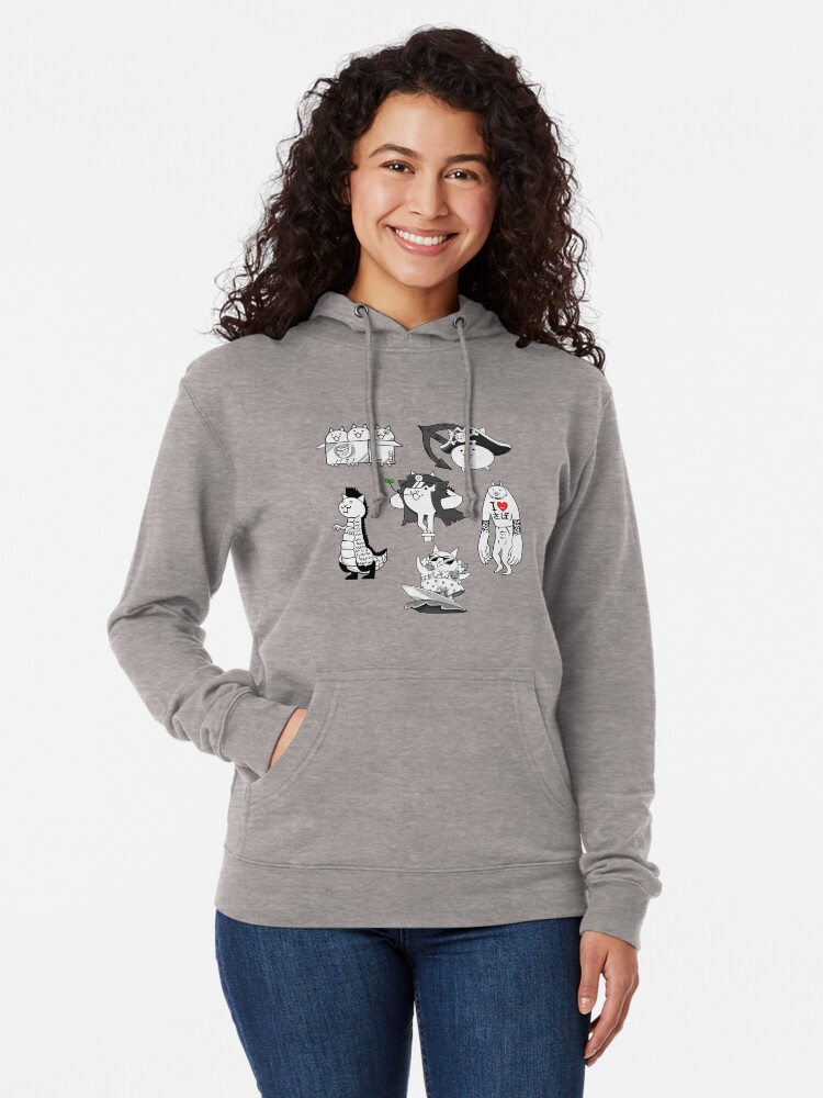 "Battle Cats" Lightweight Hoodie for Sale by BulbasaurBoi Redbubble