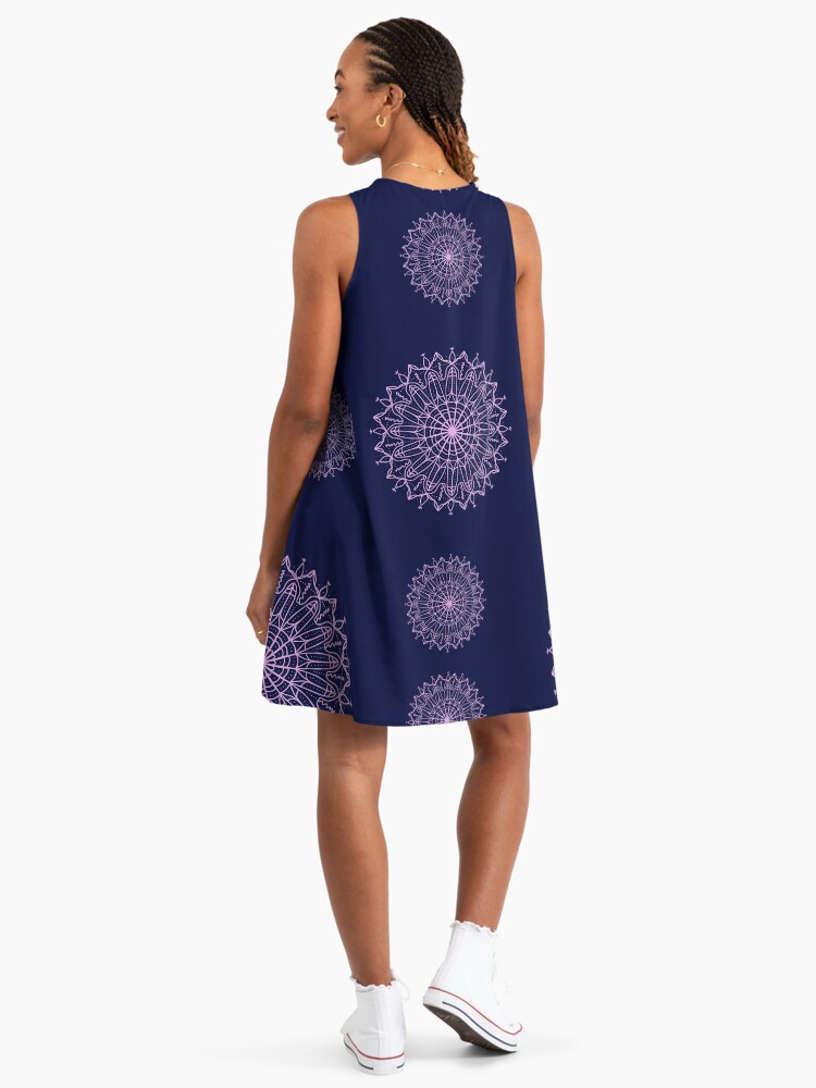 white christmas dresses Sure Design Womens Sacred Geometry Mandala Tank Dress in White