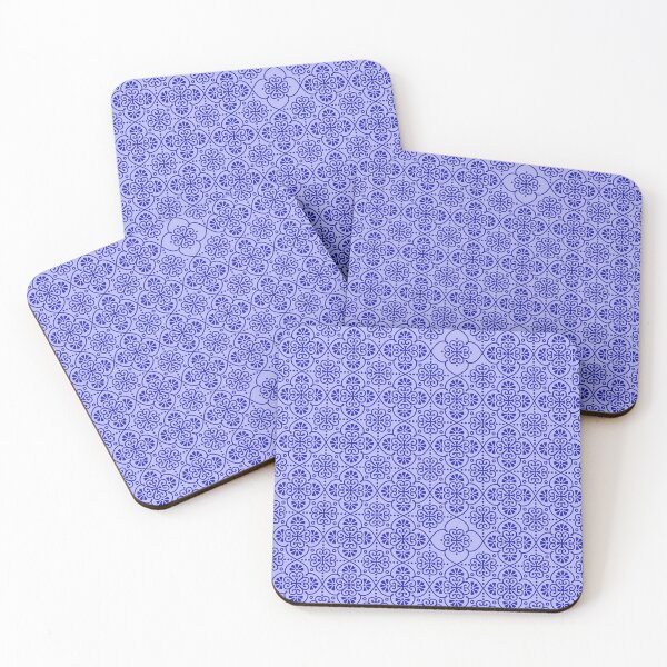Item preview, Navy Blue Indian Flower Pattern designed and sold by Art-by-Geoff.