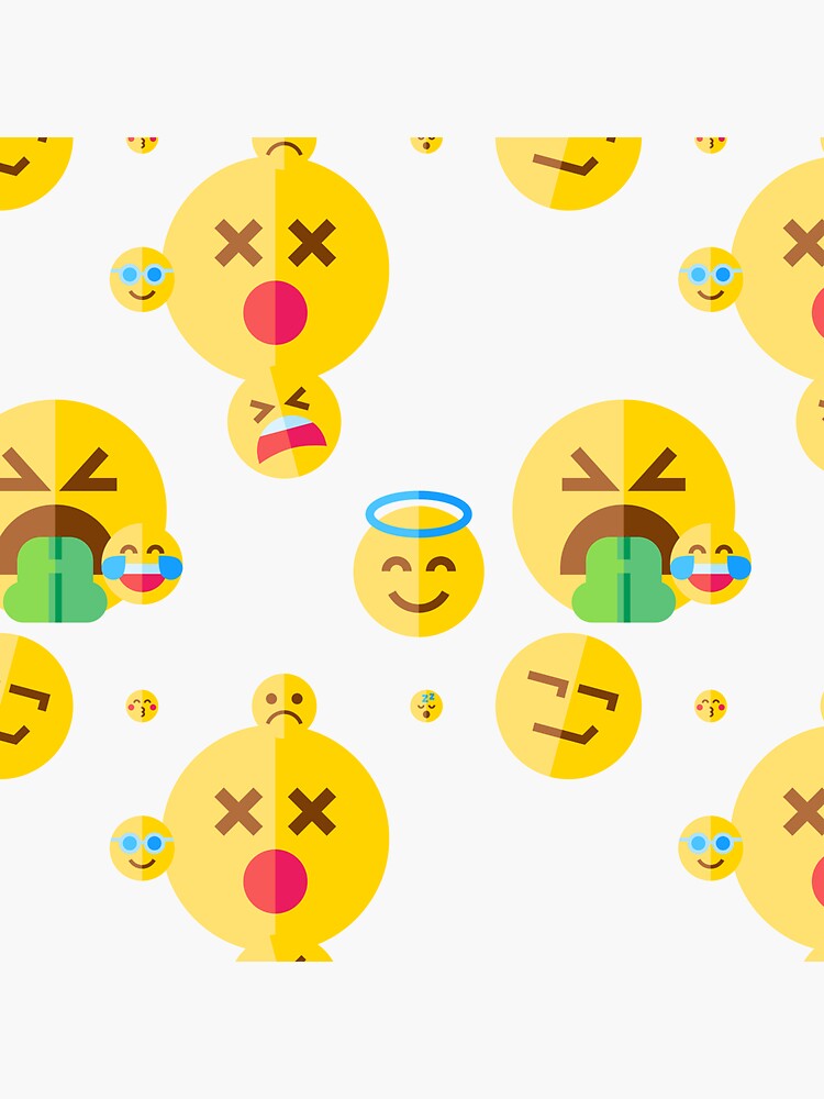 "Cute Emoticons" Sticker for Sale by wanntracyw Redbubble