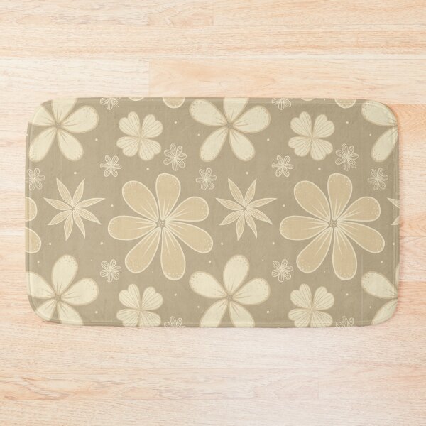 Item preview, Chic beige flower pattern designed and sold by Akantha Design.