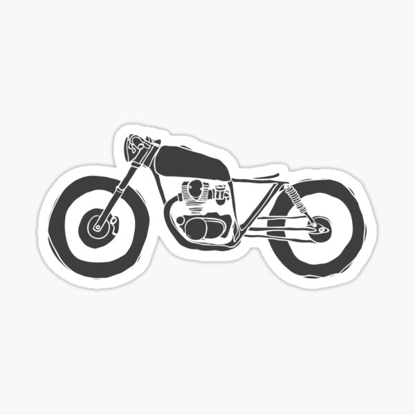 Cafe Racer handdrawn motorcycles Sticker