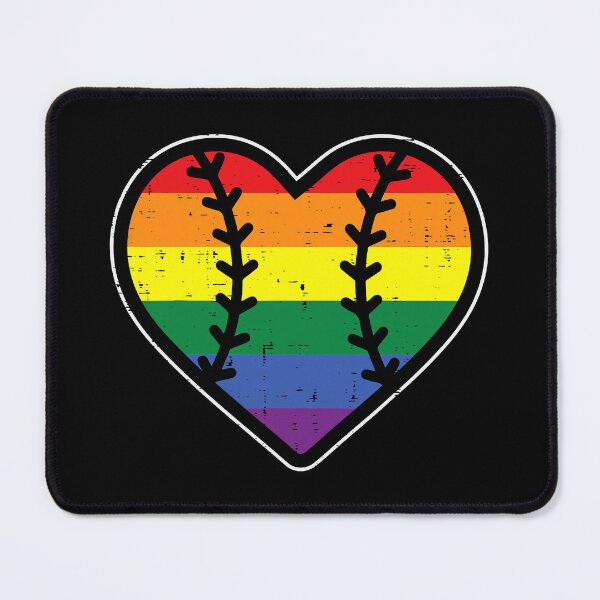 Item preview, Baseball Heart Sport LGBTQ Rainbow Flag Gay Pride Ally designed and sold by MichelSorour.