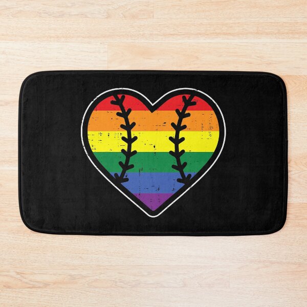 Item preview, Baseball Heart Sport LGBTQ Rainbow Flag Gay Pride Ally designed and sold by MichelSorour.