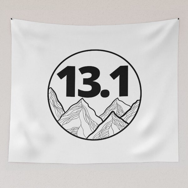 Item preview, 13.1 Mountains Design for Half Marathoners and Long Distance Runners designed and sold by Hopscotch Shop Designs.