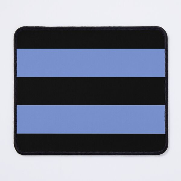 Item preview, Large DANUBE BLUE and BLACK Horizontal STRIPES designed and sold by RachelMacht.