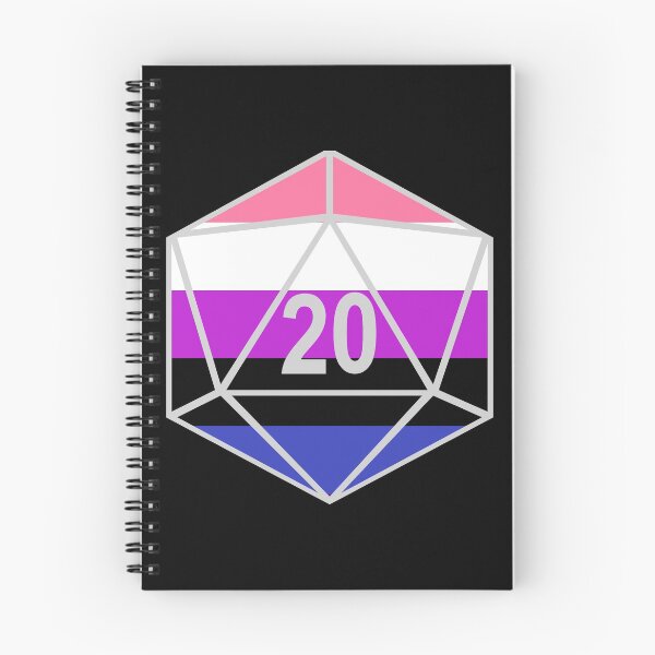 Item preview, Genderfluid Pride d20 designed and sold by BasiliskOnline.