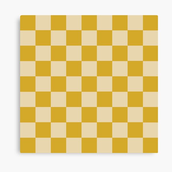 Checkerboard Check Checked Pattern in Pale Neutral Beige and White Canvas  Print for Sale by kierkegaard
