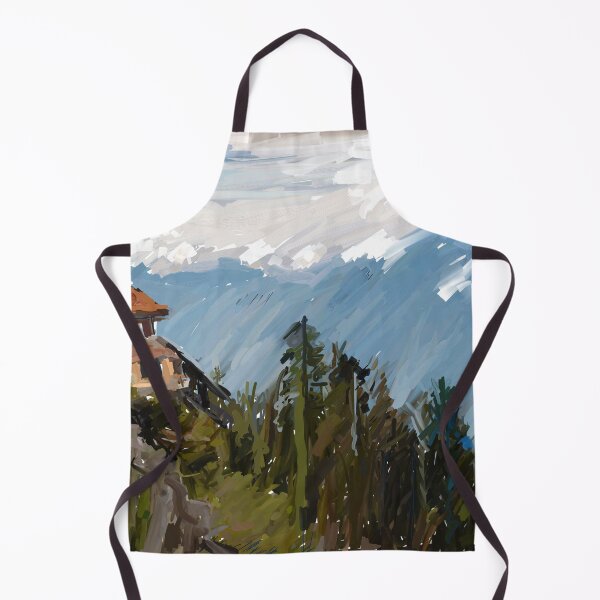 Item preview, Mountain House Landscape Painting designed and sold by KARTICK DUTTA.