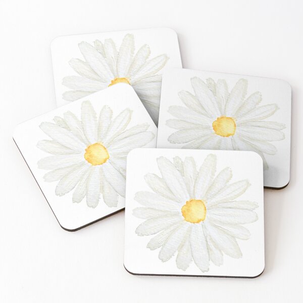 Item preview, hand painted one little white  daisy watercolor  designed and sold by ColorandColor.