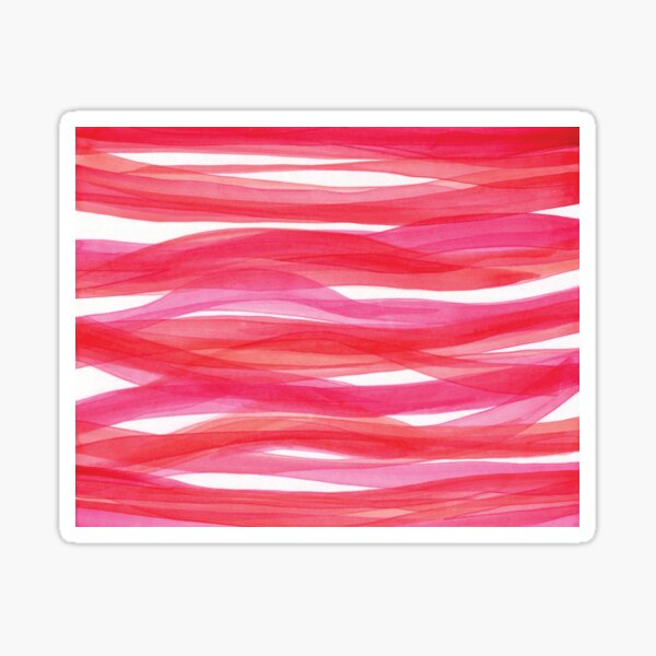 Red Pink Watercolor Flow Sticker