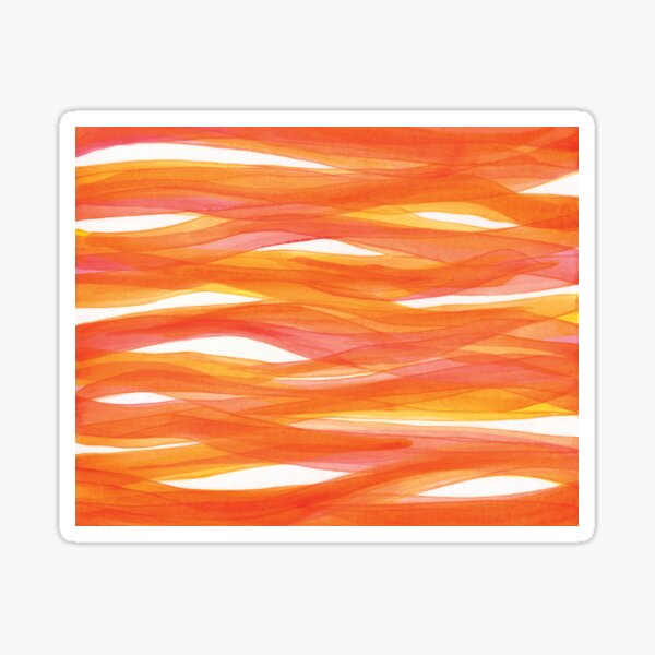 Orange Summer Watercolor Dream Sticker