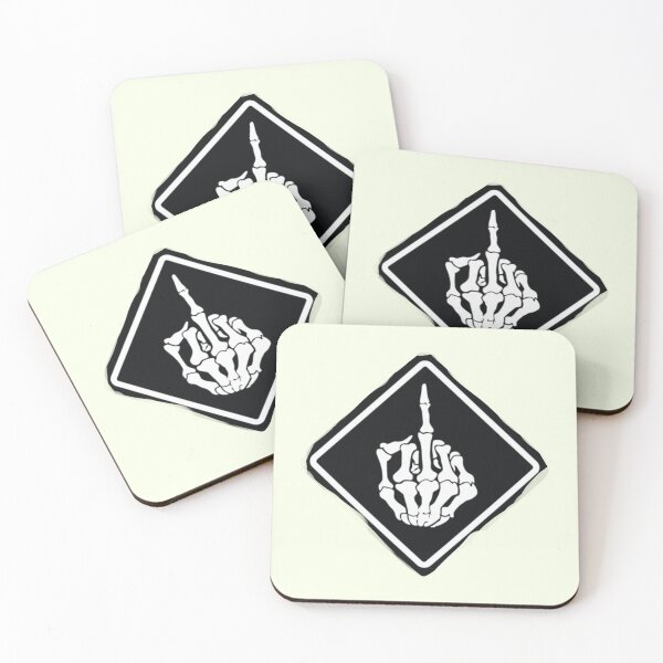 Item preview, FUNNY SKULL middle finger designed and sold by Marianaggdyang.