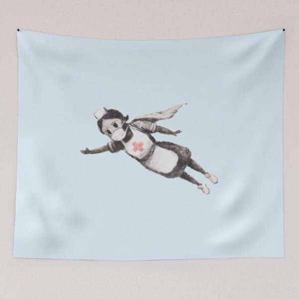 Item preview, Super Nurse (Banksy - Game Changer) designed and sold by Marianaggdyang.