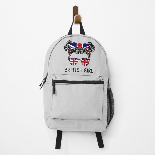 Item preview, United Kingdom Flag - British Girl With Messy Buns I designed and sold by Lemon Pepper.