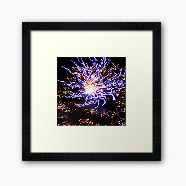 Electric explosion Framed Art Print