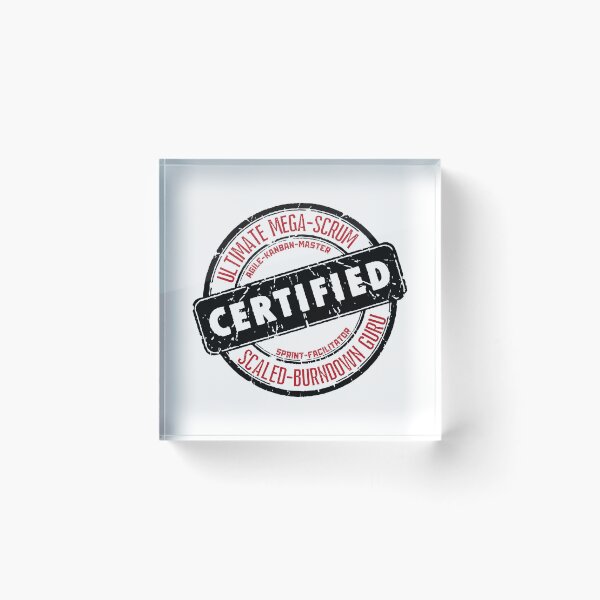 Item preview, Certified Ultimate Mega Scrum Agile Kanban Master Sprint Facilitator Scaled Burndown Guru designed and sold by trendingatees.