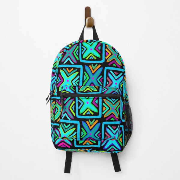 Item preview, Kuna Indian Happy Checks - Turquoise designed and sold by ESPRIT MYSTIQUE.