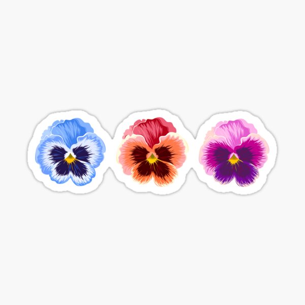 Pretty Pansies Sticker