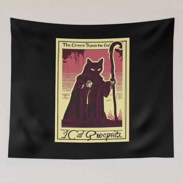 Item preview, Black Cat Grim Reaper Tarot Card designed and sold by brandonpickus.