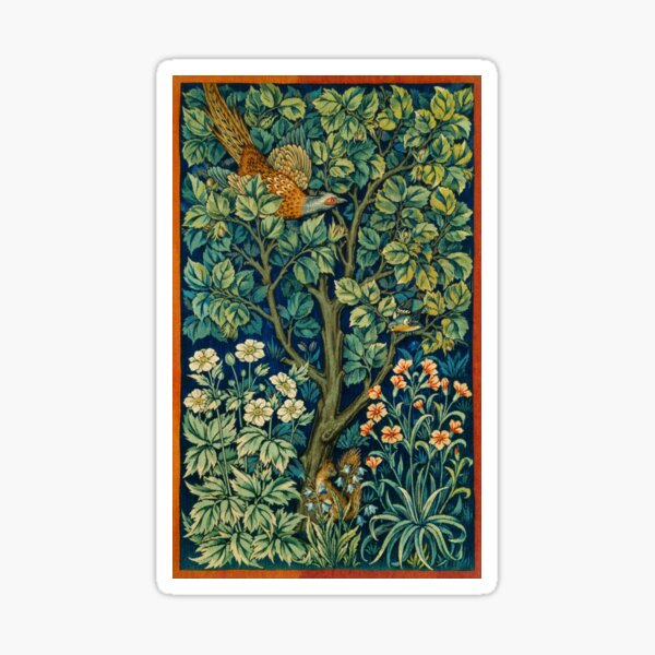 Cock Pheasant (1916) William Morris Sticker