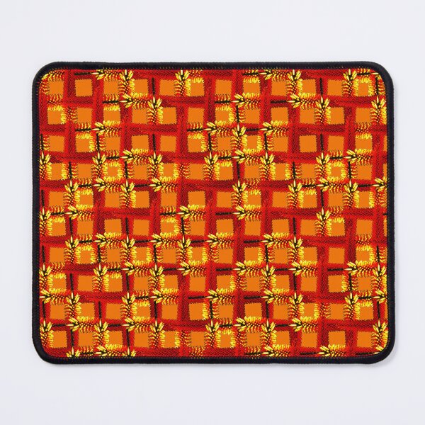 Item preview, Karo orange aloe flower plant geometrical seamless pattern designed and sold by AleFairyland.