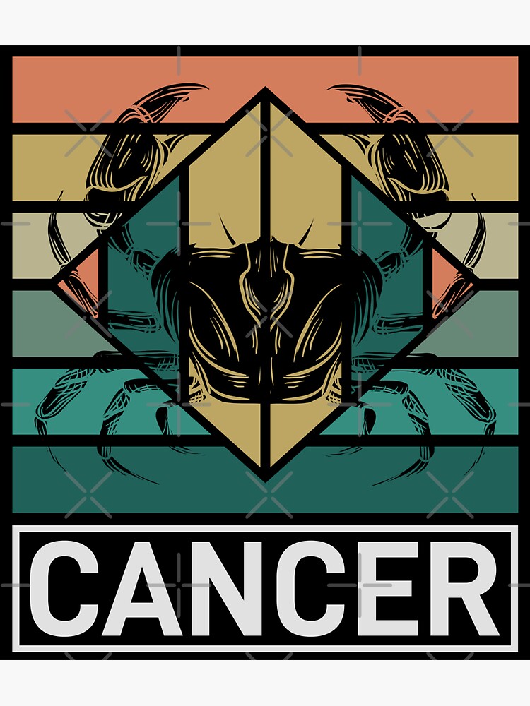 Cancer Zodiac Sign Line Art Cancer Horoscope Sticker For Sale By